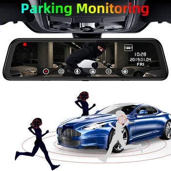 Bluavido 12 inča, 4G ADAS Auto Ogledalo Kamkorder Android GPS Navigacija 1080P WiFi Dual Objektiv Auto Dvr Snimač 24 Sata Monitor