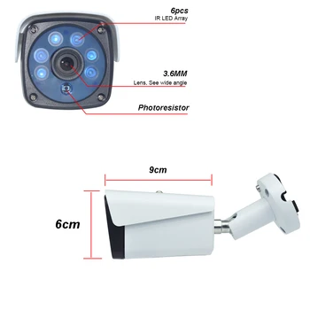 CCTV kamera 720P 1080P AHD Skladište Vanjsko Vodootporno IP66 IR-filter za Noćni Vid U realnom vremenu Пулевая Skladište Za dvr AHD