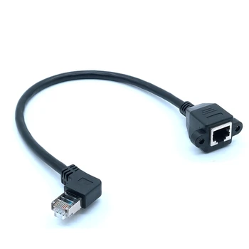 Ethernet kabel RJ45 Cat6 Pravokutni Strujni Kabel UTP Patch kabel 90 Stupnjeva Kabeli Lan Cat6a za Laptop Router TV-BOKS