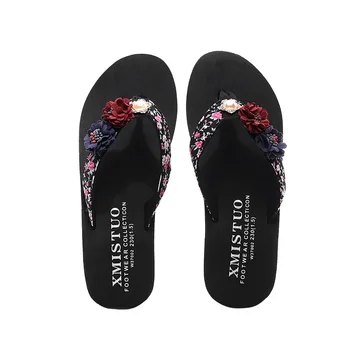 Papuče za djevojčice, Dječje plaže japanke Modni svakodnevne sandale Ženska kućna obuća s cvjetnim uzorkom 2019 Ljetne dječje papuče udoban