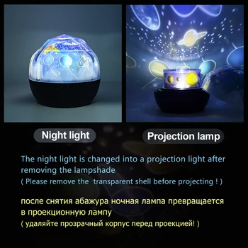 Projektor zvjezdanog neba Planet Čarobni Projektor Igračka Svemir Zemlje LED Žarulja Šarene Rotirajući Treperi Star Dječji Božićni poklon
