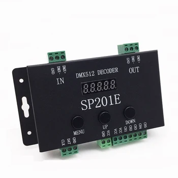 SP201E DMX512 Kontroler dekoder SPI Адресуемый signal RGB led traka Пиксельный LED 5-kanalni PWM izlaz WS2812B 1903 TM1804 DC5V-24
