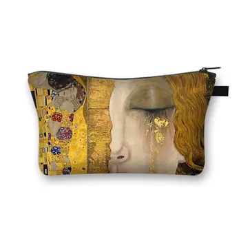 Ulje na platnu Gustava Klimta Косметичка Poljubac Suze La Virgen Ženske Kozmetičke torbice Za šminkanje Torba Za toaletni za djevojčice Косметичка Za Ruž