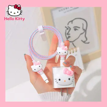 Hello Kitty Anti-hakiranje Crtani Apple Kabel Za Prijenos Podataka Zaštitna Torbica, Punjač Za Mobilni Telefon Намотка Užad